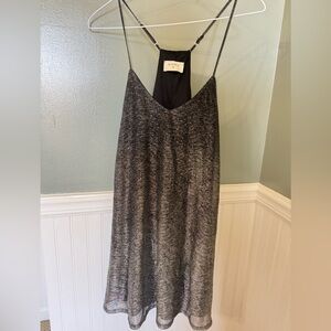 Everly Black & White/ Cream Sparkle Textured Slip Dress